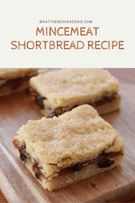 Mincemeat Shortbread, Mincemeat Bars Recipe, Traditional Scottish Shortbread, Shortbread Bars Recipes, Scottish Shortbread, Minced Meat Recipe, Christmas Shortbread, Shortbread Recipe, Tray Bake Recipes