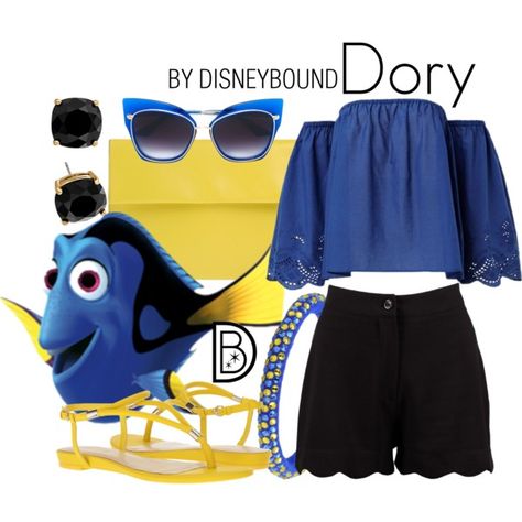 Disney Bound - Dory Disney Character Outfits Women, Pixar Disneybound, Disney Bounding Ideas, Disney Cosplay Ideas, Disneybound Ideas, Disney Character Outfits, Disney Bound Outfits Casual, Disney Trip Outfits, Princess Inspired Outfits