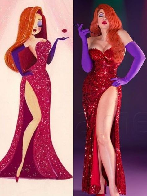 Cartoon Halloween Costumes, Halloween Costume Design, Hot Halloween Outfits, Cartoon Costumes, Pretty Halloween Costumes, Trendy Halloween Costumes, Halloween Costume Outfits, Jessica Rabbit, Fantasias Halloween