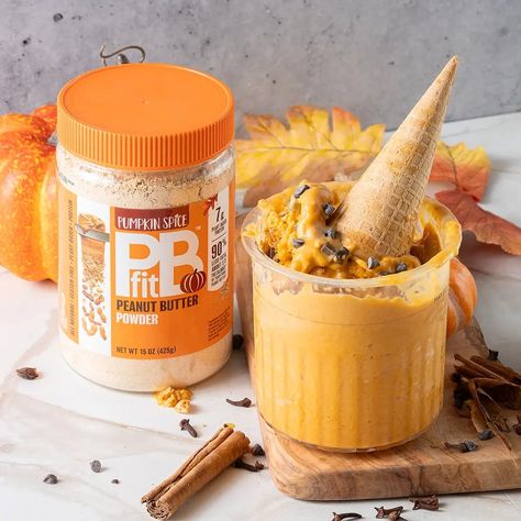 Ninja Creami Pumpkin Spice Protein Ice Cream Weight Watchers Pumpkin, Creamy Recipes, Protein Ice Cream, Protein Powder Recipes, Ninja Creami, Healthy Ice Cream, Peanut Butter Powder, Vegan Pumpkin, Pumpkin Cream