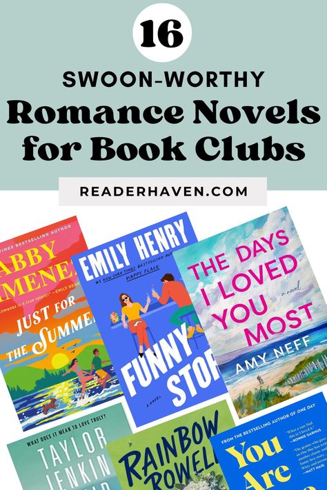 16 Swoon-Worthy Romance Novels Book Clubs Will Love | Reader Haven Best Historical Romance Novels, Best Romance Books, Sweet Romance Books, Funny Love Story, Books Cozy, Romantic Comedy Books, Fantasy Romance Novels, Best Romantic Comedies, Historical Romance Novels