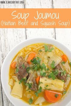 Haitian Cuisine, Soup Joumou, Veggie Stew, Haitian Food, Pumpkin Pasta, Scrumptious Food, Haitian Food Recipes, Beef Pasta, Marinated Beef