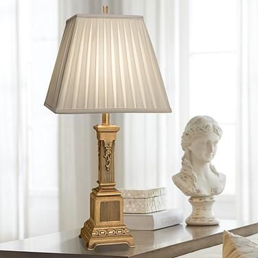 Mercury Glass Table Lamp, Painted Kitchen Tables, French Lamp, Traditional Table Lamps, Silk Lampshade, Traditional Lamps, Metal Table Lamp, Gold Lamp, Gold Table Lamp