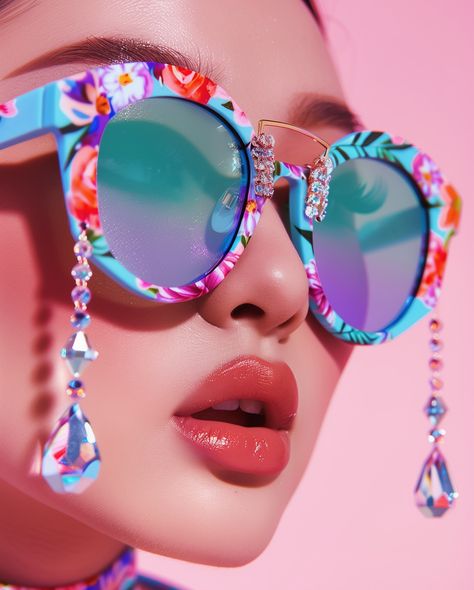 Your Favorite Summer Trend 🕶️🌸💎 Step into the summer with these iridescent, colorful sunglasses! ✨😎🩷 Adorned with dazzling crystal tassels and bold designs, these sparkly sunnies are the latest trend for the season 💎 Shine bright and make a statement 🕶️ #FashionForward #SummerStyle #StatementSunnies #BoldBeauty #IridescentGlow #Iridescent #Gemstones #SummerVibes Colorful Sunglasses, Latest Trend, Summer Trends, Colored Sunglasses, Shine Bright, Kitsch, Summer Vibes, Sprinkles, Sunnies