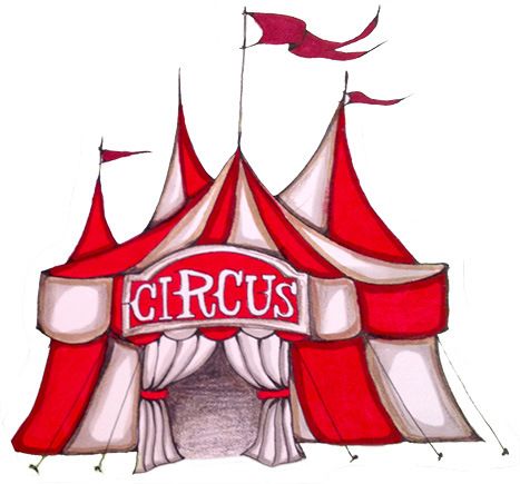 Mermaid Circus Circus Tent Drawing, Tent Drawing, Scary Circus, Circus Background, Circus Decorations, Watercolor Clouds, Send In The Clowns, Circus Tent, Circus Art