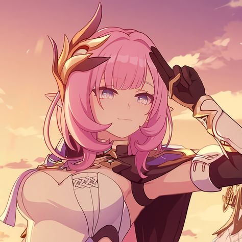 Elysia Icon, Pink Hair Anime, Vocaloid Characters, Honkai Impact 3rd, Hair Icon, Anime Monochrome, Honkai Impact, Oui Oui, Girls Characters