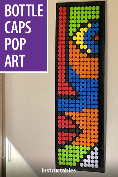 Cap Art, Recycled Art Projects, Bottle Cap Art, Bottle Cap Crafts, Collaborative Art, Recycled Art, Upcycled Crafts, Bottle Caps, Recycled Crafts