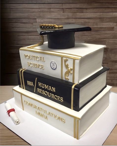 Graduation Cake For High School, Graduate Cake Ideas, Business Cake Design, Graduation Party Cake Ideas, Masters Degree Graduation Party, Pink Grad Cake, Promotion Cake, Process Portfolio, Graduation Cake Ideas