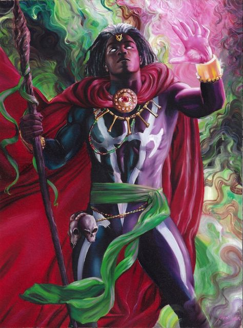 MARVEL UNBOUND BASE CARD #62 ORIGINAL ART : BROTHER VOODOO Comic Art Brother Voodoo, Voodoo Art, Marvel Cards, Black Comics, Marvel Comics Wallpaper, Comic Relief, Marvel Comics Art, Midnight Sun, Comic Collection