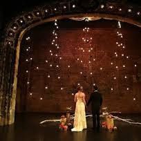 Huge Concert, Movie Theater Wedding, Broadway Wedding, Theater Wedding, Spanish Style Architecture, Theatre Wedding, Movie Theaters, Wedding Music, Music Themed