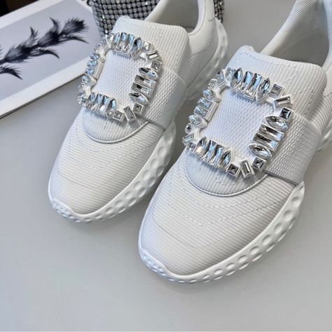 Roger Vivier white sneakers for women Vivier Shoes, Roger Vivier Shoes, Roger Vivier, Sneakers For Women, White Sneakers, Woman Colour, Womens Shoes Sneakers, Shoes Sneakers, Color White