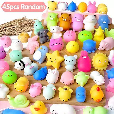 Amazon.com: mini squishies 100 Animal Squishies, Mochi Squishy, Squishies Kawaii, Squishy Toys, Easter Party Favor, Cool Fidget Toys, Girls Party Favors, Cute Squishies, Slime And Squishy