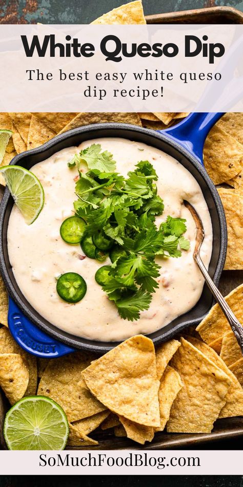 Indulge in cheesy bliss with our irresistible white queso dip recipe! This creamy and flavorful dip is perfect for parties, game nights, or simply satisfying your snack cravings. Easy White Queso Dip, Easy White Queso, Dip Night, White Queso Dip Recipe, White Queso Recipe, Chipotle Copycat Recipes, Queso Dip Recipe, White Queso Dip, Chipotle Copycat