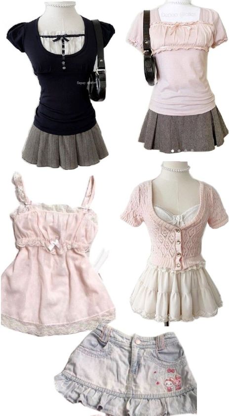 Shoujo girls clothes ♡ Himekaji Outfits, Trending Clothes, Pink Coquette, Fantasias Halloween, Grunge Goth, Wardrobe Closet, Chinese Dress, Cute Simple Outfits, Really Cute Outfits