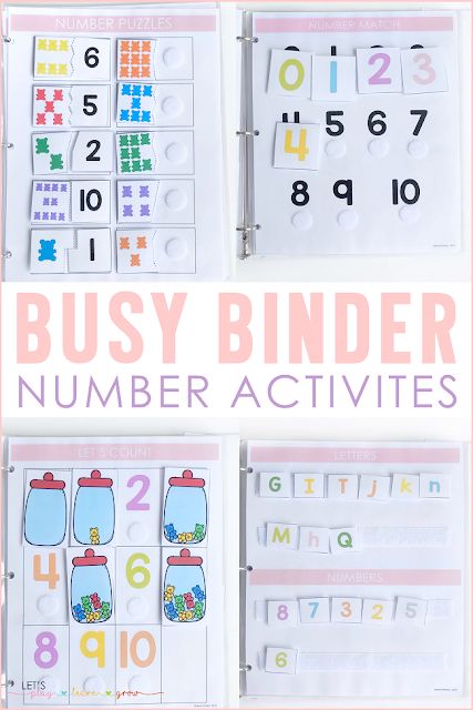 Numbers Busy Binder, Busy Book Mathematic, Kindergarten Velcro Activities, Busy Binder For Kindergarten, Prek Busy Binder, Number Busy Book, Kindergarten Busy Binders Free Printable, First Grade Busy Binder, Free Printable Busy Books