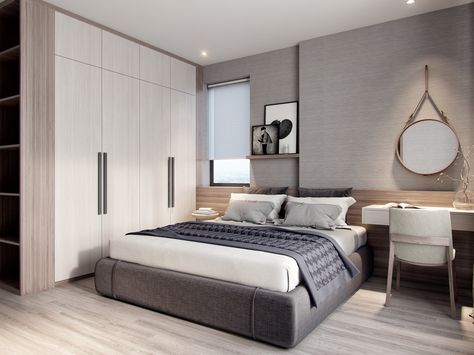 Condo Interior Design Bedroom, Luxury Bedroom Furniture, Bedroom Closet Design, Dekorasi Kamar Tidur, Bedroom Bed Design, Room Design Bedroom, Bedroom Layouts, Simple Bedroom, Bedroom Furniture Sets