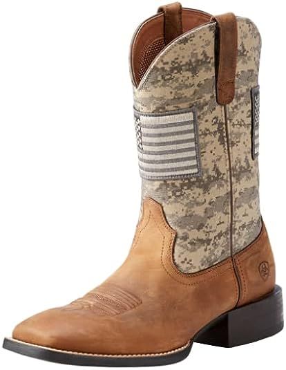 These eye-catching men's cowboy boots feature an American flag and camo pattern; Crafted with full-grain leather, supple suede and innovative comfort technology, you can wear these cowboy boots all day long Square Toe Western Boots, All Weather Boots, Hard Working Man, Western Boots For Men, Mens Cowboy, Mens Cowboy Boots, Western Boot, Camo Print, Western Outfits