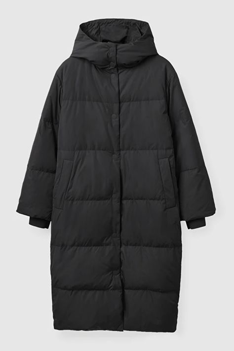 REDOWN HEAVYWEIGHT PUFFER COAT - BLACK - Coats - COS SI Long Black Coat, Black Winter Coat, Wool Coat Women, Jane Birkin, Padded Coat, Black Puffer, Winter Coats Women, Women's Coats & Jackets, Women's Coats