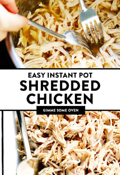 Instant Pot Shredded Chicken | Gimme Some Oven Best Twice Baked Potatoes, Instant Pot Shredded Chicken, Make Shredded Chicken, Shredded Chicken Recipes, Baked Potato Recipes, Gimme Some Oven, Twice Baked Potatoes, Instant Pot Dinner Recipes, Insta Pot