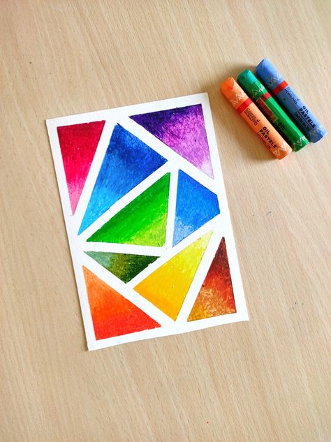 Oil pastel drawing Oil Crayon Art, Reggio Activities, Abstract Oil Pastel, Oil Pastel Crayons, Art Ideas For Teens, First Grade Art, Chalk Pastel Art, Color Lessons, Crayon Crafts