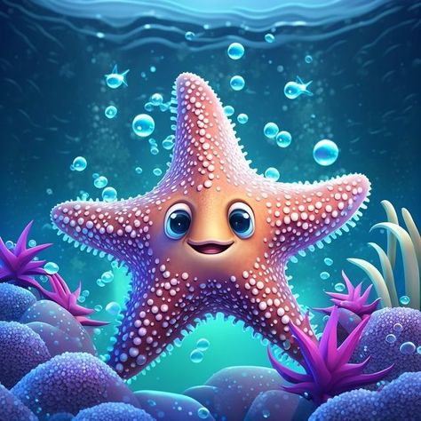 Cute AI characters on Instagram: "Which of the three starfish characters did you like the most? 🪸 Please tag my account when reposting🫶 #midjourneyv5 #mjv5 #midjourneygallery #midjourneycommunity #midjourneyartwork #dreamlike_edit #Ai_art_community #bestgraphicarts #bestvisualz #thisisaiart #aiartlove #doomshots #aiimagined #bestaiart #midjourney_bot #midjourneycollection #aiprompts #aimidjourney #midjourneyaiartist #cutie #kawaii #cutestyle #sweet #cuteanimals #magic #conceptart #animallover Cute Starfish, Itachi Uchiha Art, Cute Animal Clipart, Underwater Creatures, Cute Cartoon Drawings, Art Community, Colorful Fish, Animal Clipart, Cartoon Clip Art