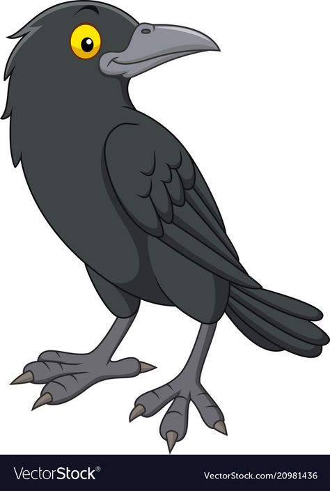 Cartoon Crow, Crow Drawing, Crow Pictures, Crow Images, Crows Drawing, Inkscape Tutorials, Scary Houses, Animal Flashcards, School Wall Art