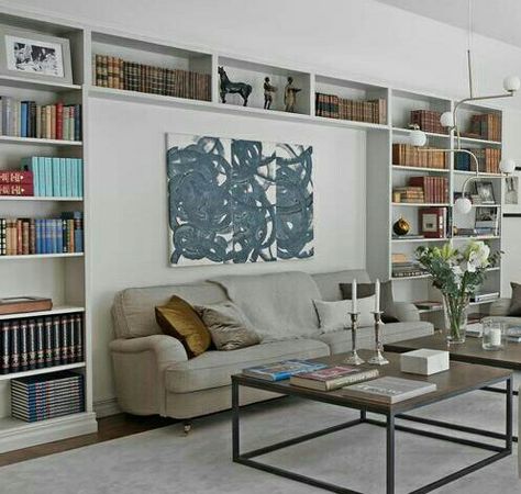 Library Behind Sofa, Shelving Behind Sofa, Built In Shelves Behind Couch, Bookshelf Behind Sofa, Small Office With Couch, Bookshelf Behind Couch, Shelves Behind Sofa, Shelves Behind Couch, Bookcase Behind Sofa