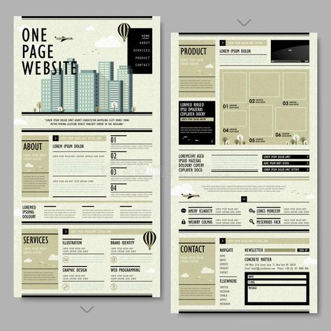 One Page Website Design, Retro Newspaper, Design Branding Identity, Newspaper Fashion, Material Design Background, One Page Website, Templates Free Design, Web Design Tips, Branding Identity