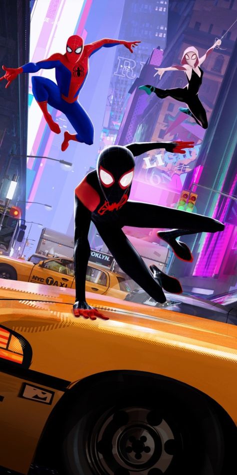 Spider-Man: Into the Spider-Verse (2018) textless poster Spiderman Lockscreen, Marvel Lockscreen, Comic Wallpaper, Spider Man Into The Spider Verse, Image Spiderman, Miles Morales Spiderman, Into The Spider Verse, Spiderman Artwork, Spiderman Pictures