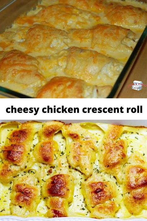 Cheesy Chicken Crescent Roll is an easy family dinner recipe that will become a go-to dish! Chicken In An Instant Pot, Crescent Chicken, Stuffed Crescent Rolls, Chicken Crescent Rolls, Chicken Crescent, New Chicken Recipes, Rolls Easy, Crescent Recipes, Chicken Dumplings