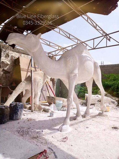 Camel Sculpture in making - Blue Line Fiberglass Karachi Pakistan Animals Sculpture, Camel Animal, Anatomy Sculpture, Horse Armor, Equestrian Art, Karachi Pakistan, Brass Statues, Temple Design, Follow On Instagram