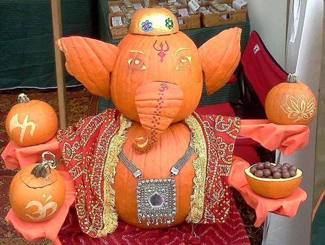 anita anand ‏@tweeter_anita Oct 30 So what happens when Halloween and Diwali coincide? Why this wonderful thing happens of course! ht @sunny_hundal pic.twitter.com/pvcNlxL3dI Om Gam Ganapataye Namaha, Pumpkin Carving Patterns Free, Ganesha Elephant, Pumpkin Carving Designs, Pumpkin Carving Patterns, Spirit Science, Indian Elephant, Pumpkin Art, Samhain