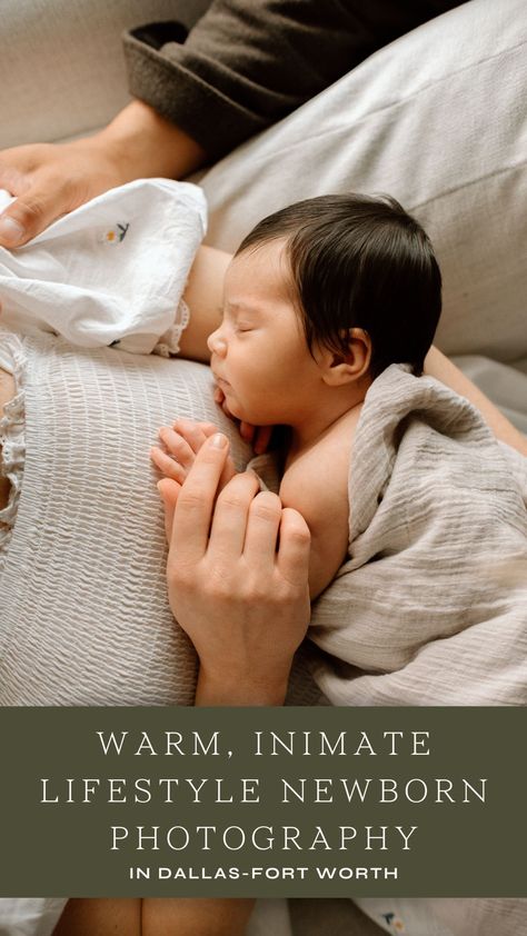 Mother holds newborn baby on couch during newborn photoshoot at their home. Text over the image says "warm, intimate lifestyle newborn photography." Couch Photoshoot, At Home Newborn Photoshoot, Creative Newborn Photography, Home Newborn Photoshoot, Newborn Photoshoot Ideas, Lifestyle Newborn Photography, Family Bonding, Lifestyle Newborn, New Family