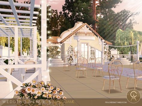 Base game  Found in TSR Category 'Sims 3 Community Lots' Sims 4 Wedding Venue Cc, Big Wedding Venues, Sims 3 Wedding, Sims 4 Cas Mods, Wedding Salon, Sims Four, The Sims 3, Los Sims, Sims 4 Cc Furniture