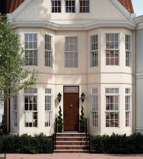 Double Bay Window Exterior, Victorian Bay Window Exterior, Two Story Bay Window Exterior, House With Bay Window Exterior, Bay Window Exterior Ideas, Victorian Bay Window, Bay Window Exterior, Window World, Window Exterior