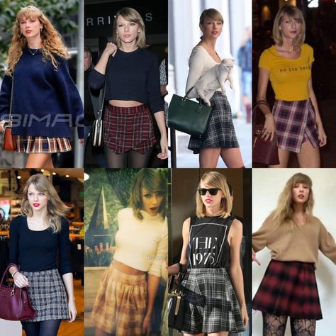 taylor swift <3 Flannel Skirt Outfit, Taylor Swift Skirt, Taylor Swift Plaid, Swift Outfits, Flannel Skirt, Plaid Skirt Outfit, Taylor Swift Outfits, Taylor S, Swift 3