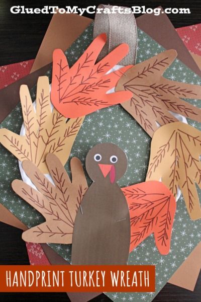 Hand Turkey Craft, Turkey Crafts For Preschool, Turkey Crafts For Kids, Handprint Turkey, Turkey Crafts Kids, Turkey Handprint, Turkey Wreath, The Best Turkey, Easy Thanksgiving Crafts