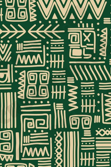 Add some tribal flair to your life with this stunning tribal seamless pattern. Featuring bold lines, geometric shapes, and earthy colors, this design is perfect for adding a touch of organic style to your home decor, wardrobe, or tech accessories. Whether you're looking for a unique statement piece or a stylish addition to your everyday essentials, this versatile tribal pattern is sure to impress. Look Prettier, Africa Art Design, Wall Stencil Patterns, African Pattern Design, Chinese Makeup, Douyin Makeup, African Art Paintings, Tshirt Printing Design, African Textiles