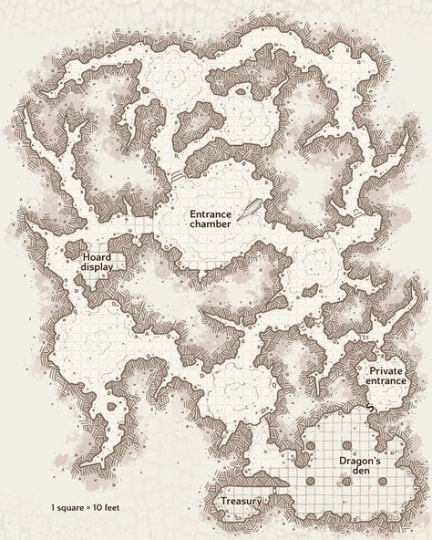 Blue Dragon Lair Map, Blue Dragon Lair, Ttrpg Terrain, Dragon Lair, Dnd World Map, Advanced Dungeons And Dragons, Map Projects, Dragon's Lair, Dnd Maps