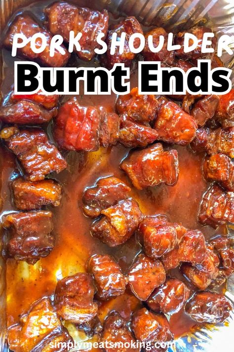 Discover the best pork shoulder burnt ends recipe. These smoky, flavorful bites are perfect for any BBQ. Made on the smoker, they are sure to impress. Try these pork shoulder burnt ends recipes and enjoy a delicious treat. Tap to see the recipe and get started on your pork shoulder burnt ends. Pork Shoulder Burnt Ends, Pork Burnt Ends, Burnt Ends Recipe, Meat Candy, Smoked Pork Shoulder, Honey Pork, Burnt Ends, Meat Appetizers, Football Party Food