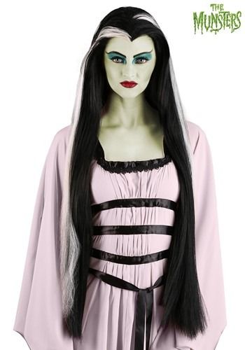 Lily The Munsters Wig #Sponsored #Lily, #spon, #Munsters, #Wig Lily Munster Hair, Lily Munster Costume, Vampire Hair, Vampire Look, Lily Munster, Fun Costumes, The Munsters, Grey Wig, White Highlights