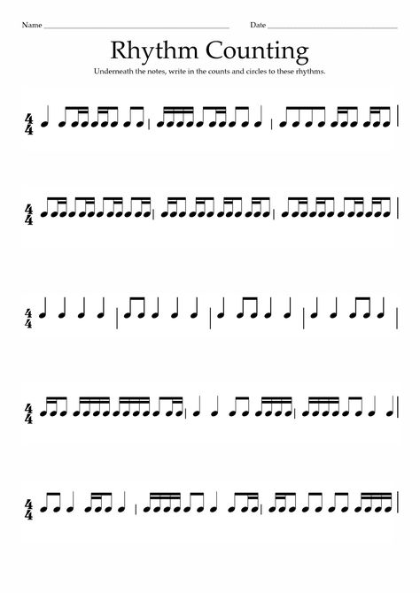 Music Rhythm Counting Worksheets Reading Music Notes, Music Rhythm Worksheets, Free Music Theory Worksheets, Music Rhythm Activities, Rhythm Worksheets, Music Theory Piano, Music Tools, Music Terms, Music Math