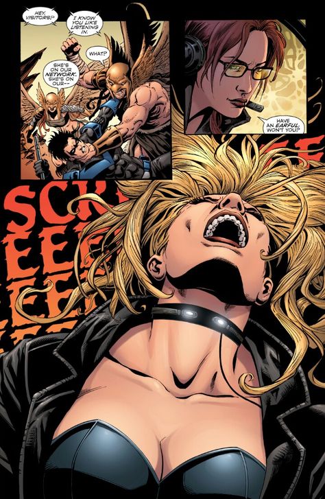 Black Canary: Thanagarian Network Collar Court Of Owls, Dc Comics Girls, Lance Black, Dc Comic Books, Comics Girls, Black Canary, Green Arrow, Comic Book Covers, Nerd Geek