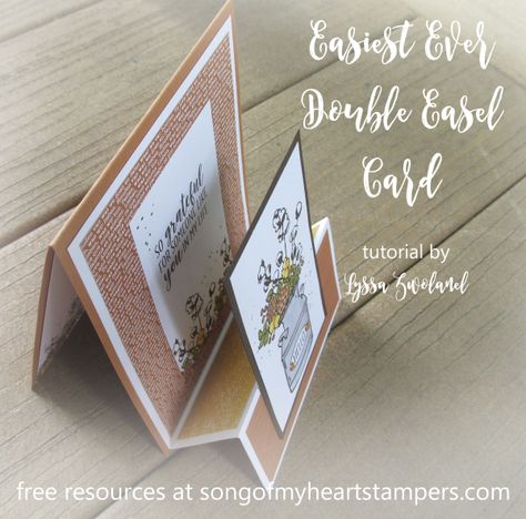 Double Easel Card, Fancy Fold Card Tutorials, Card Making Templates, Card Making Tips, Step Cards, Easel Cards, Card Making Tutorials, Fancy Fold Cards, Card Tutorial