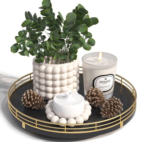 PRICES MAY VARY. ①𝗠𝘂𝗹𝘁𝗶-𝗣𝘂𝗿𝗽𝗼𝘀𝗲 𝗨𝘀𝗮𝗴𝗲: Perfect for a wide range of occasions and spaces. Whether used as a centerpiece table decorations, a vanity tray in your bathroom, or an organizer on your kitchen, this versatile round tray adapts to your needs in any room ②𝗢𝗿𝗴𝗮𝗻𝗶𝘇𝗲 𝗮𝗻𝗱 𝗕𝗲𝗮𝘂𝘁𝗶𝗳𝘆: This wooden tray provides a spacious surface to organize your favorite items, such as candles, vases, books or other decorative accents, enhancing the overall aesthetics of your Coffee Table Trays Ideas Living Room, Decorative Coffee Table Trays, Styling A Coffee Table Tray, Coffee Table Plant Decor, Coffee Table Bowl Decor, Living Room Center Table Decoration, Kitchen Table Tray Decor, Decorative Tray Ideas Living Room, Center Table Decor Ideas