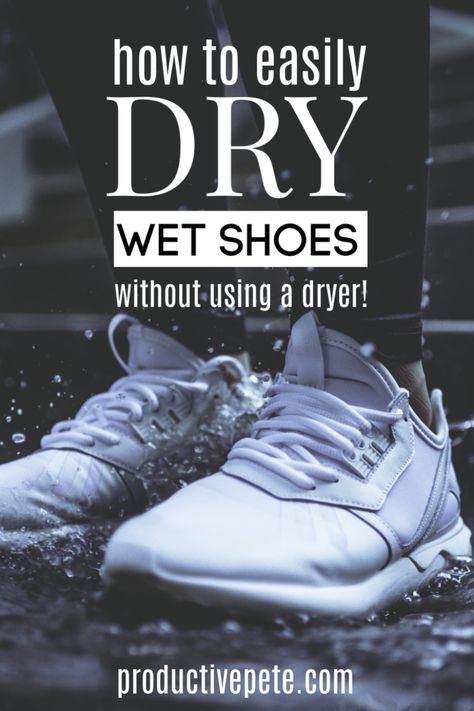 Use this life hack to dry wet shoes overnight without even using a dryer. It's great for drying cleats, tennis shoes, hiking boots, running shoes and more! Avoid a dryer that smells like plastic and use this easy hack to dry your shoes. #lifehack #momhacks #soccermom #cleaningtips #dryshoes How To Dry Sneakers In Dryer, Washing Tennis Shoes, Clean Tennis Shoes, Frozen Shoes, Snicker Shoes, Shoe Dryer, Country Shoes, Shoes Hiking, Brooks Running Shoes