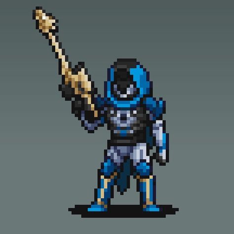 Destiny 2 Pixel Art, Destiny Pixel Art, Saint-14 Destiny 2 Art, Destiny 2 Eliksni Art, Destiny 2 Swords, Destiny 2 Warlock Hunter Titan, Destiny Hunter, Cyberpunk Games, Destiny Game