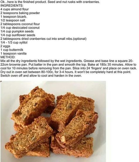 Banting rusks Keto Rusks Recipe, Gluten Free Rusks Recipes, Rusk Recipe, Banting Recipes, Paleo Baking, Wheat Free Recipes, Lchf Recipes, South African Recipes, Free Snacks