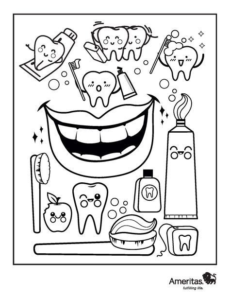 Dentist Coloring Page, Dental Coloring Pages, Dental Health Preschool, Kids Dental Health, Hygiene Activities, Dental Health Activities, Anatomy Coloring Book, Kids Dentist, Dental Hygiene School