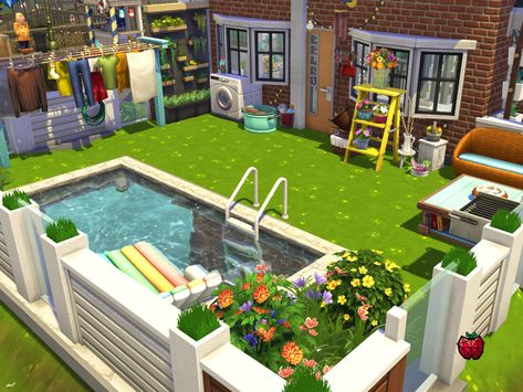 The Sims Resource - Timothy (tiny home - no cc) Sims 4 Backyard Ideas No Cc, The Sims 4 Backyard Ideas, Sims Backyard Ideas, Tiny Home Sims 4, Sims 4 Backyard Ideas, Sims 4 Backyard, Sims Design, Sims Packs, Sims 4 House Plans